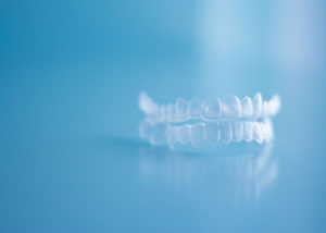 Top and bottom of transparent dental orthodontics
