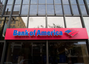 Exterior view of the Bank of America building