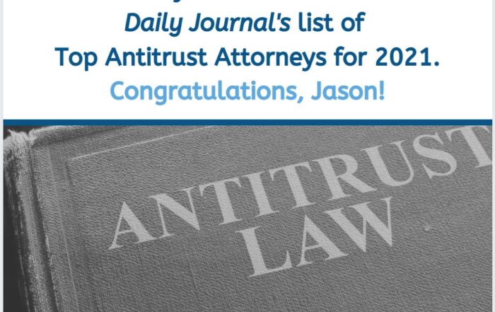 A poster on top antitrust attorneys for 2021