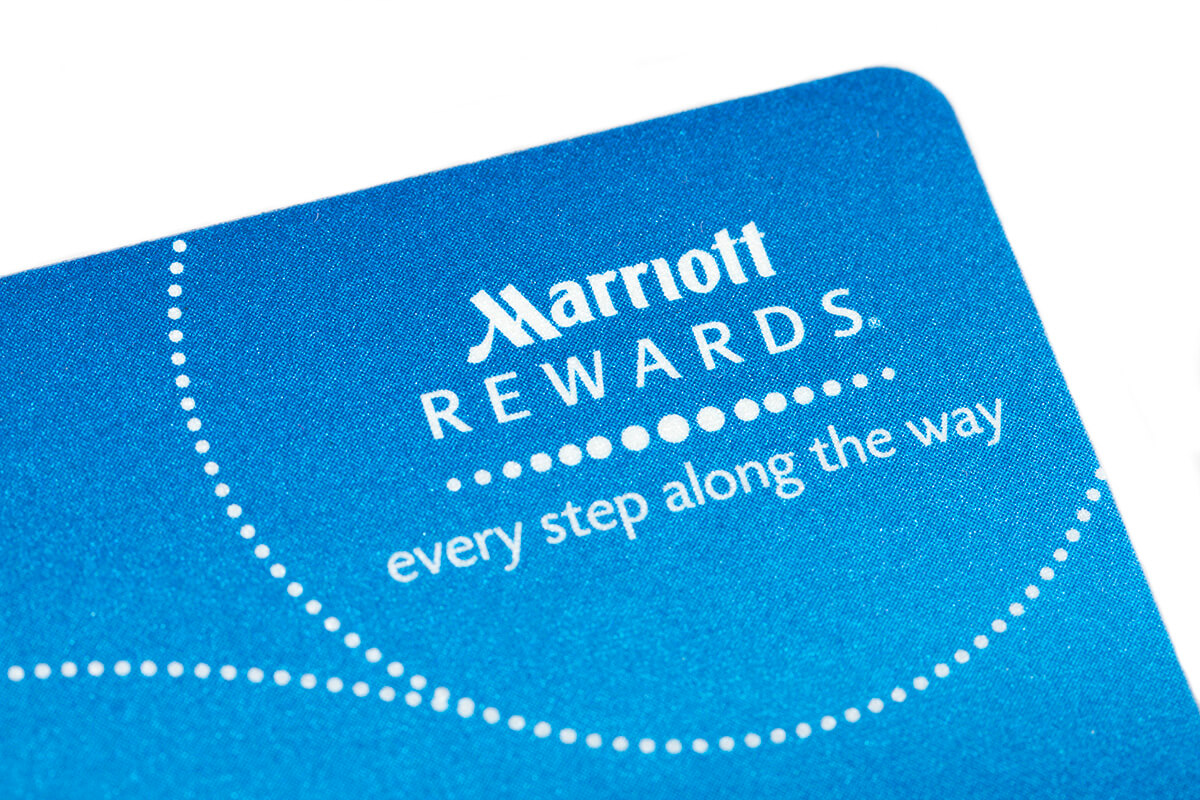 A poster on Marriott rewards card